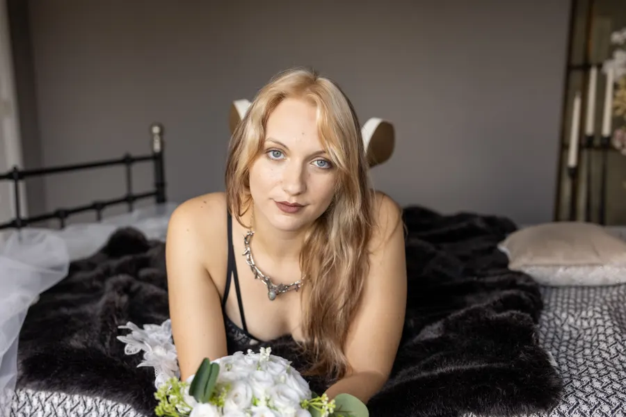 Bridal boudoir portrait