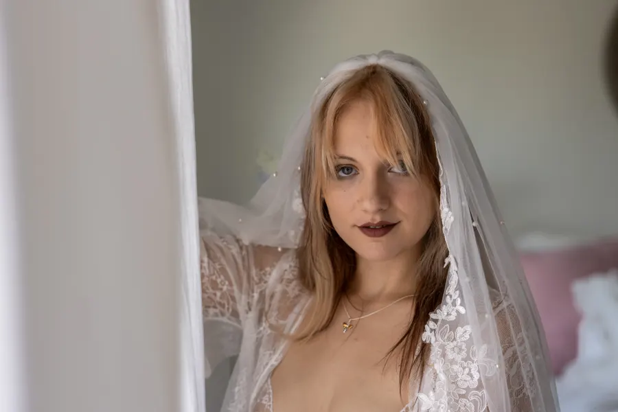 Bridal boudoir portrait