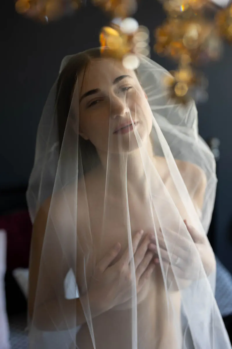 Bridal boudoir portrait