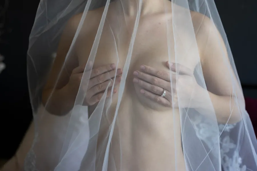 Bridal boudoir portrait