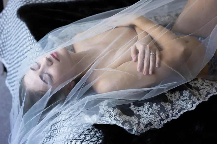 Bridal boudoir portrait