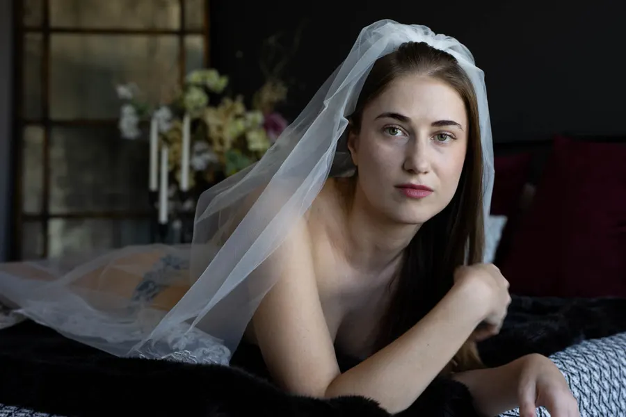 Bridal boudoir portrait