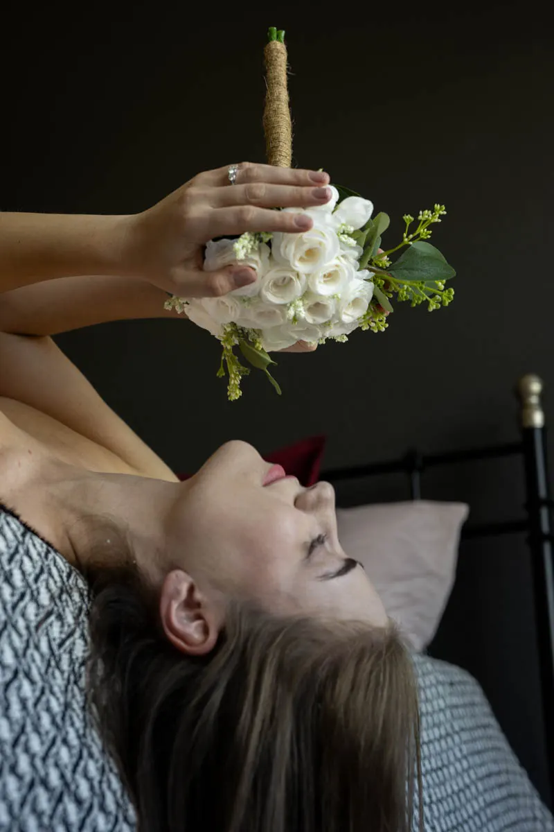 Bridal boudoir portrait