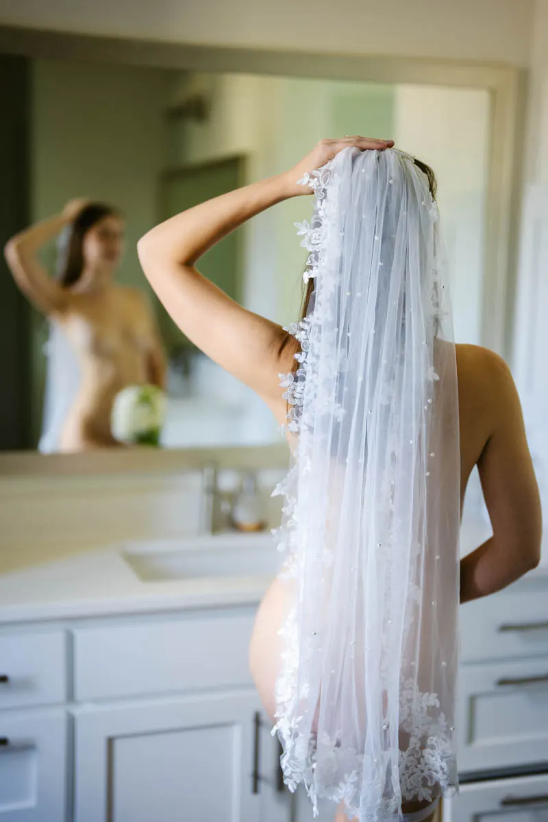 Bridal boudoir portrait