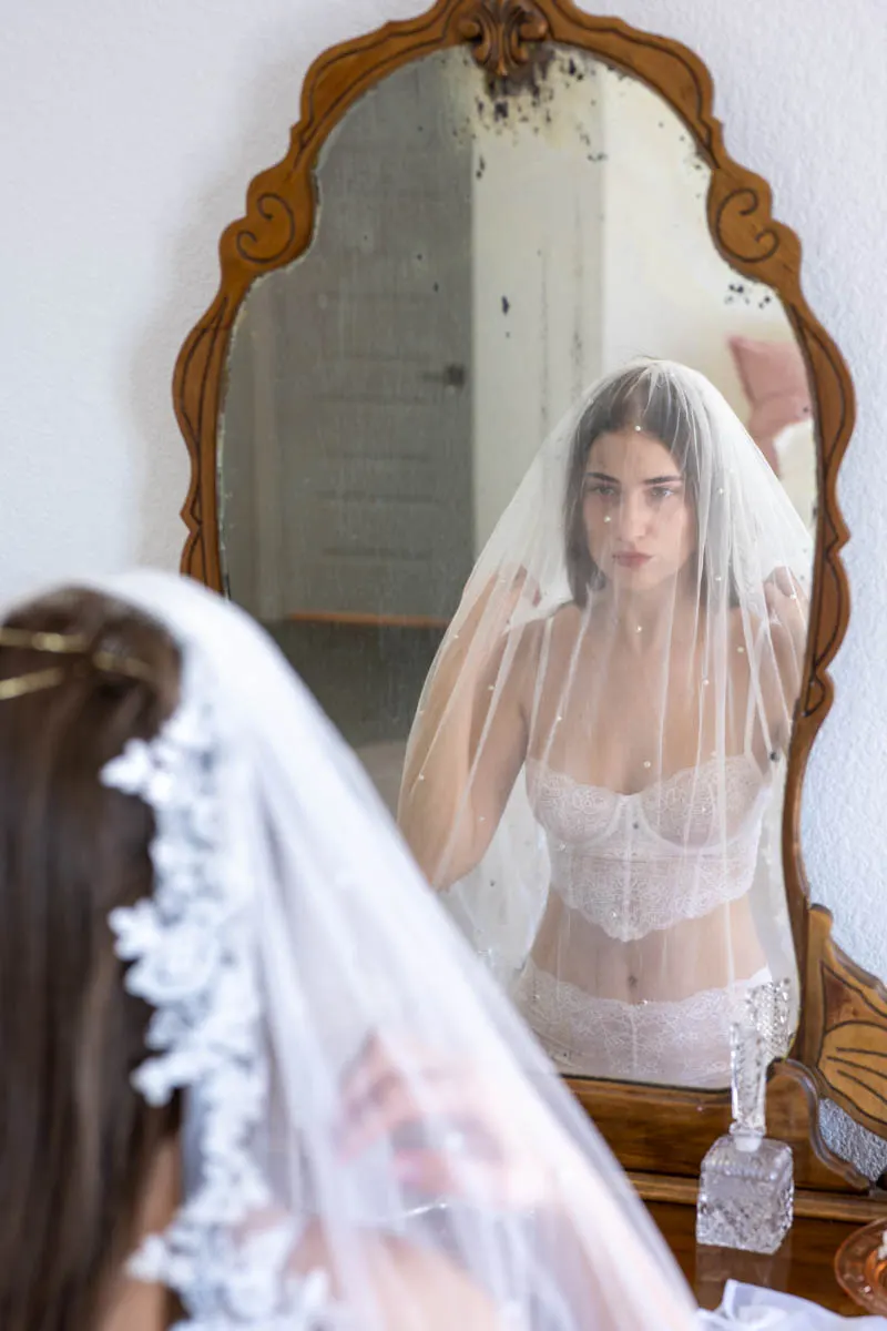 Bridal boudoir portrait