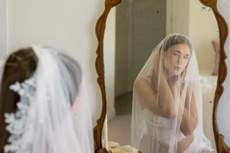 Bridal boudoir portrait